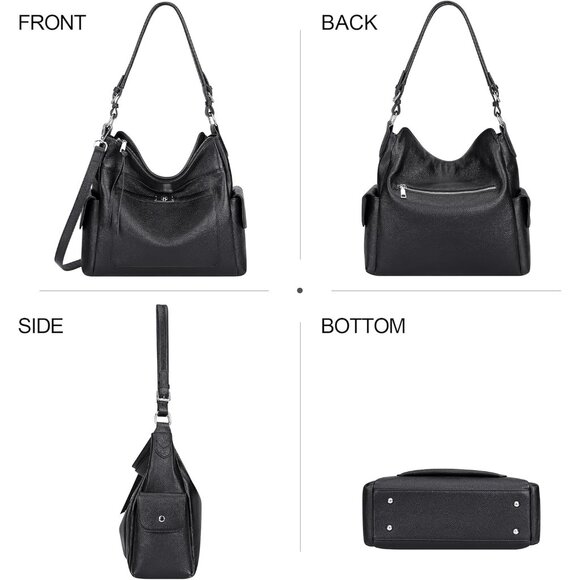 Chic Women's Leather Handbag with Adjustable Strap - Perfect for Every Occasion - Picture 3 of 8